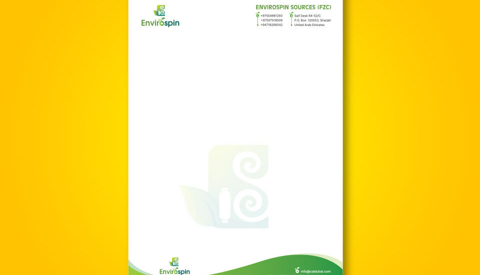 Eco Green letterhead design
